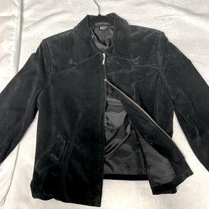 MEL & LISA suede jacket double zipper